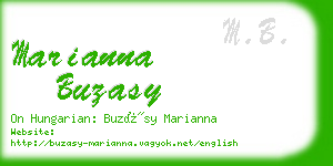 marianna buzasy business card